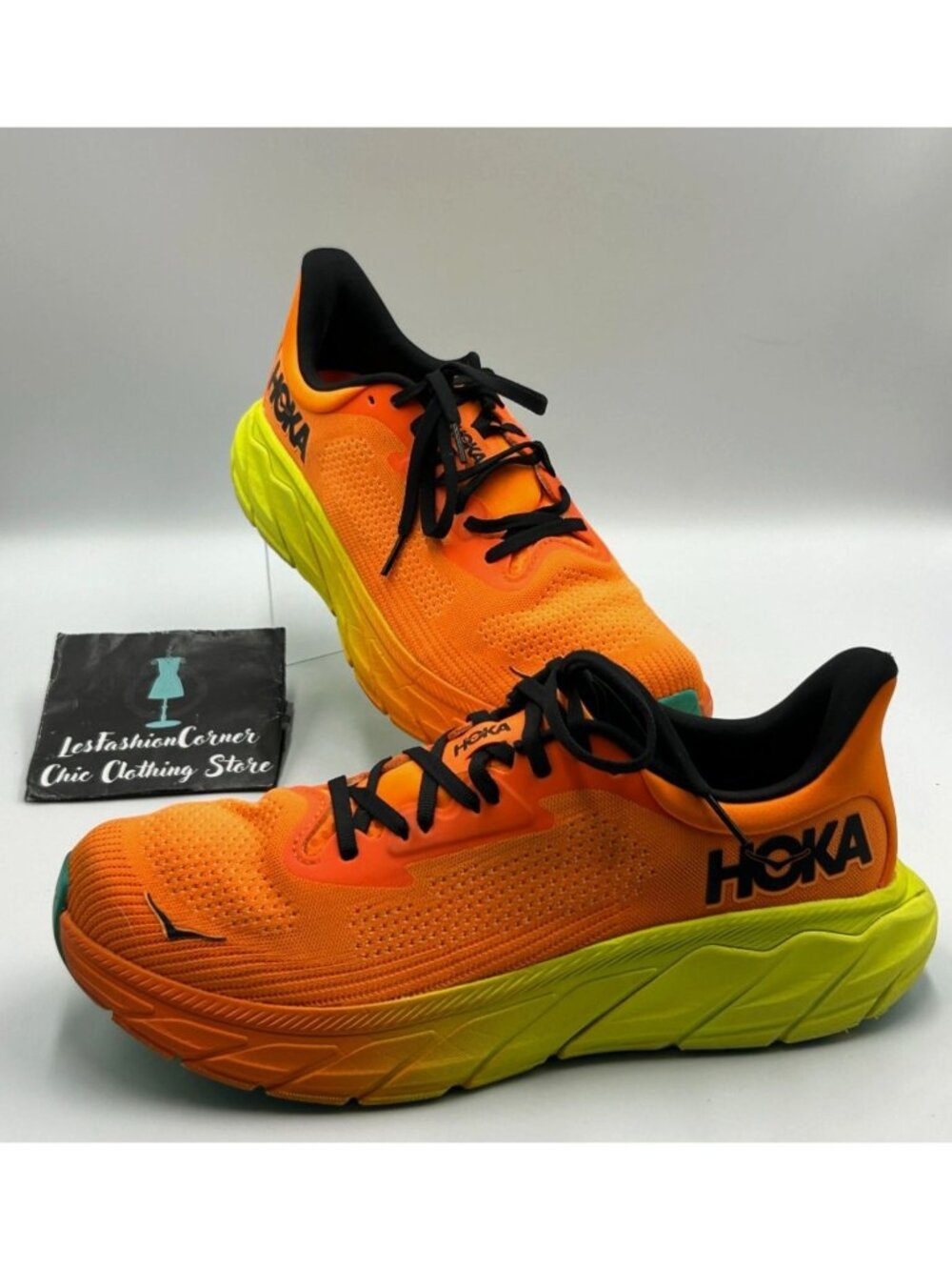 Hoka One One Men’s Orange Yellow Mesh Arahi 7 Running Shoes Size 11 3515 - Picture 9 of 16